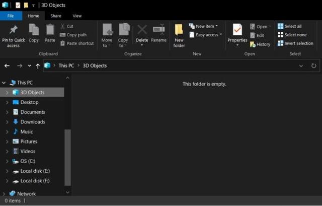 Windows 10更新隐藏了文件管理器中的3D对象并改进蓝牙体验 