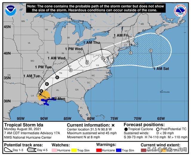 飓风大变动？诺拉登陆墨西哥待撤编，艾达继续影响美国，超7州