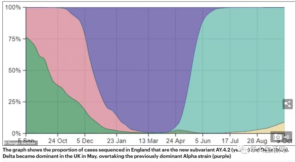 确诊新高！英国新变体AY.4.2感染月增一倍，传染性恐比Delta更猛