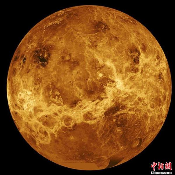 美国宇航局发布最新金星合成图
