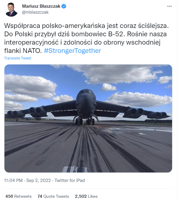 明查｜美国空军B-2战略轰炸机携核弹降落波兰？