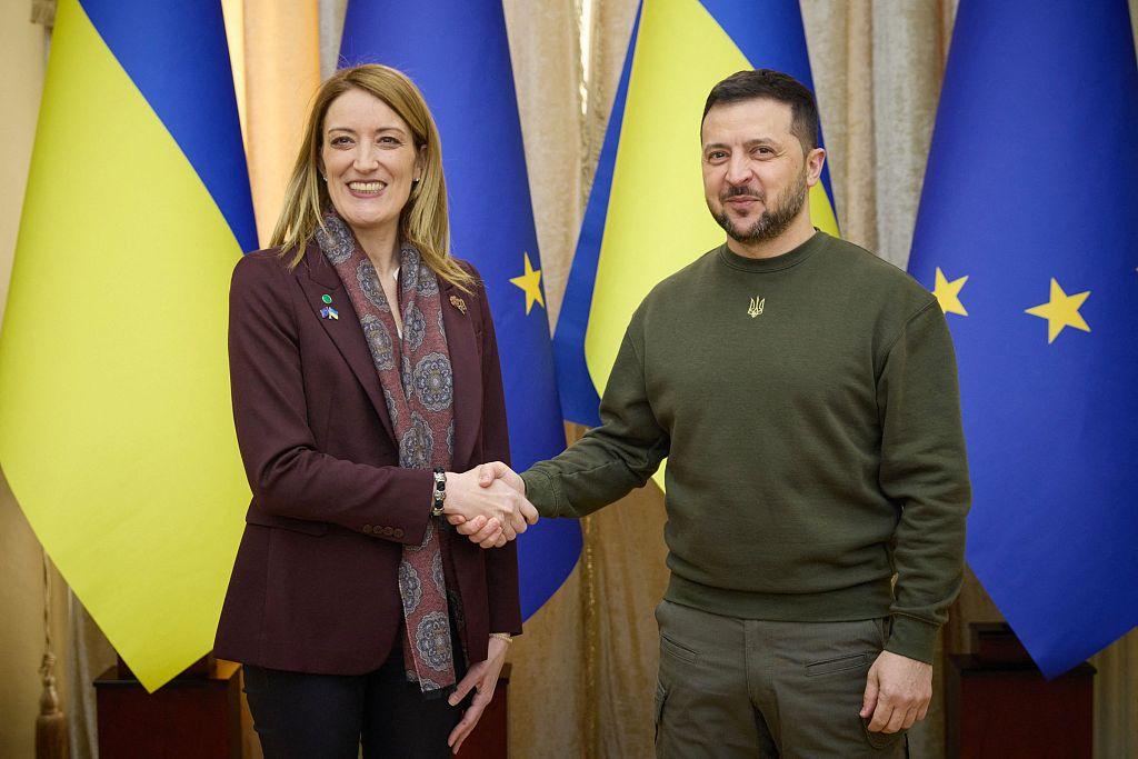 欧洲议会议长访乌，呼吁于今年举行乌克兰加入欧盟的谈判